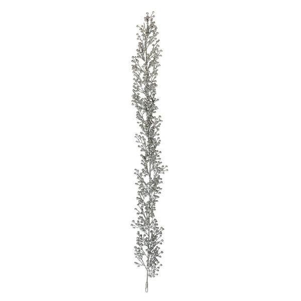 6' Silver Artificial Glitter Berry Garland