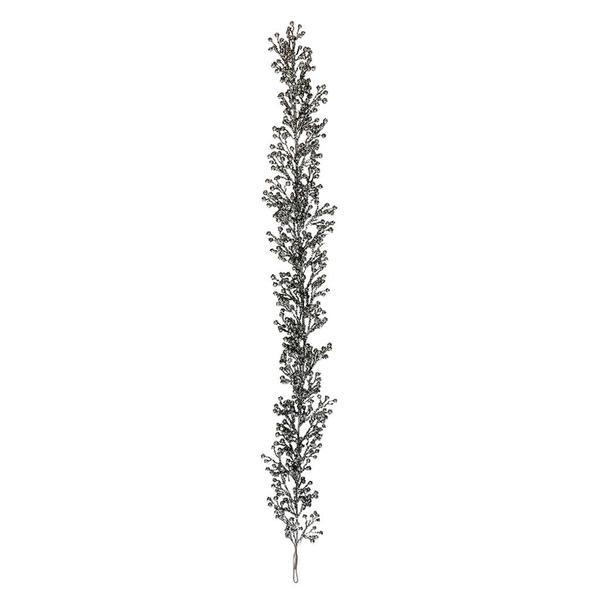 6' Artificial Pewter Glitter Berry Garland