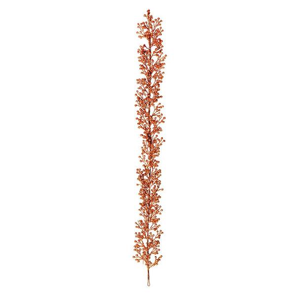 6' Artificial Rose Gold Glitter Berry Garland