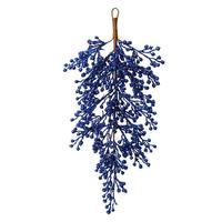 Vickerman 33" Artificial Blue Glitter Berry Teardrop