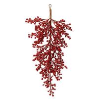 Vickerman 33" Artificial Red Glitter Berry Teardrop