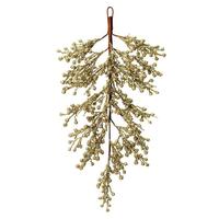 Vickerman 33" Artificial Champagne Glitter Berry Teardrop