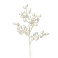 Vickerman 17" White Flocked Berry Spray (6 pack)