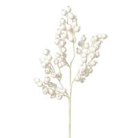 Vickerman 22" White Flocked Berry Spray (6 pack)