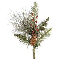 Vickerman 12" Artificial Vallejo Mix Pine Berry Spray (6 pack)