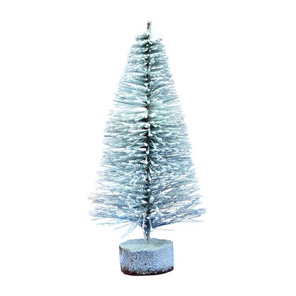 12" Flocked Village Tree (4 pack)