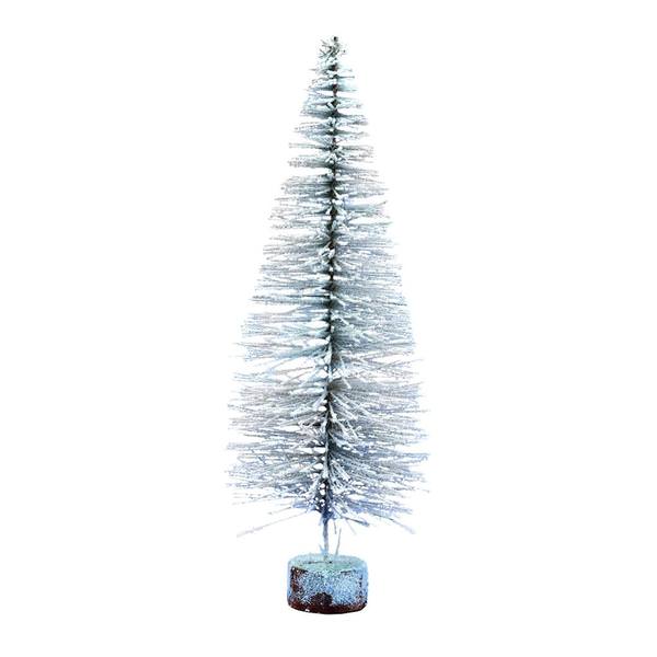 18" Flocked Village Tree (2 pack)