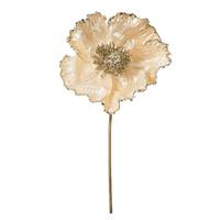 Vickerman 14" Ivory Pearl Poppy 8" Flower (3 pack)