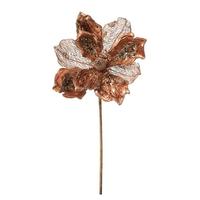 Vickerman 14" Mocha Pearl Magnolia Flower Pick (3 pack)