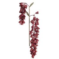 Vickerman 20" Artificial Red Pearl Glitter Hanging Foxglove (3 pack)