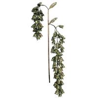 Vickerman 20" Artificial Green Pearl Glitter Hanging Foxglove (3 pack)