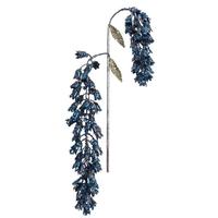 Vickerman 20" Artificial Blue Pearl Glitter Hanging Foxglove (3 pack)