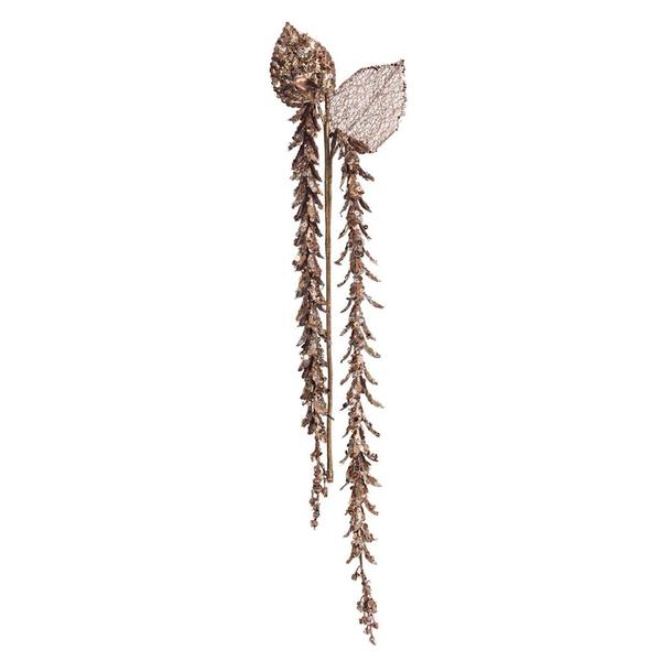 20" Artificial Chocolate Pearl Glitter Hanging Lupin (3 pack)