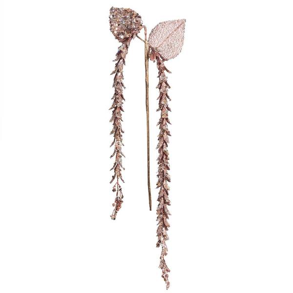 20" Artificial Rose Gold Pearl Glitter Hanging Lupin (3 pack)