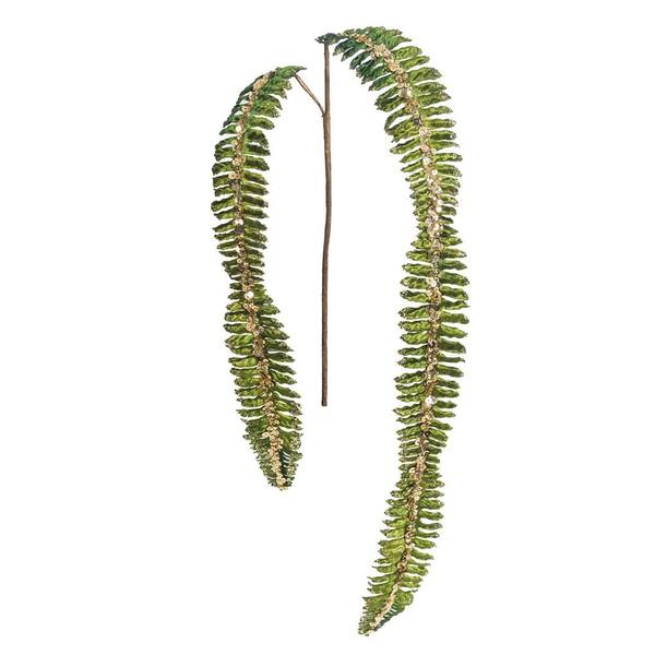 20" Green Fern Glitter Spray (3 pack)