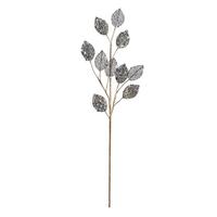 Vickerman 20" Silver Glitter Plum Leaf Spray (3 pack)