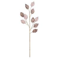 Vickerman 20" Rose Gold Glitter Plum Leaf Spray (3 pack)