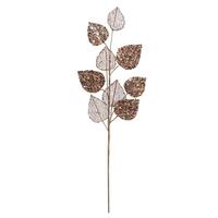 Vickerman 20" Chocolate Mesh Mulberry Leaf Spray (3 pack)