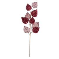 Vickerman 20" Red Mesh Mulberry Leaf Spray (3 pack)