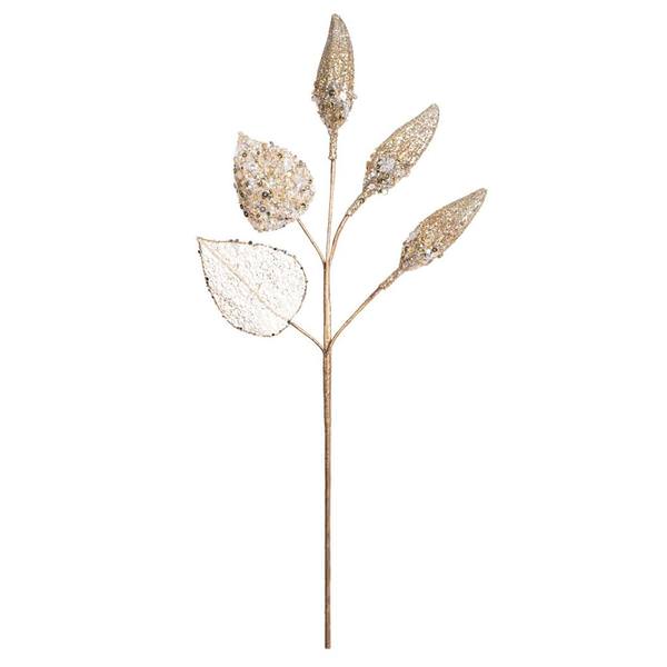 20" Gold Magnolia Bulb Spray (3 pack)