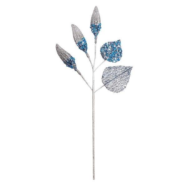 20" Blue Magnolia Bulb Spray (3 pack)