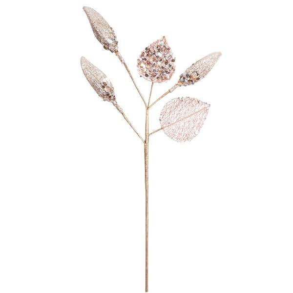 20" Rose Gold Magnolia Bulb Spray (3 pack)