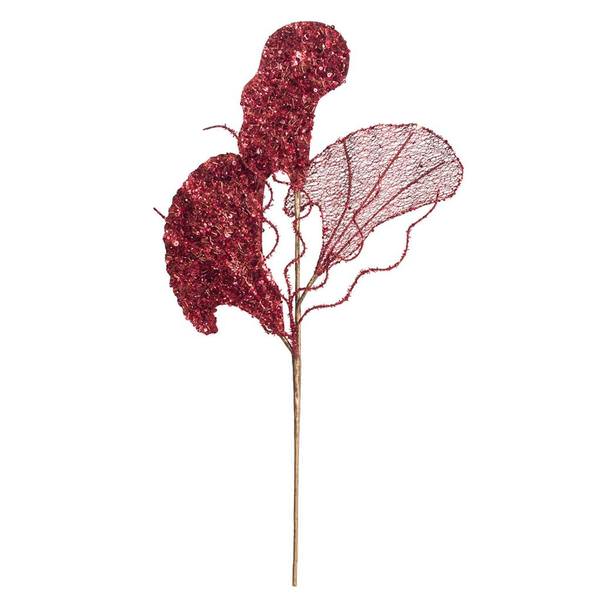 20" Red Fiddle Leaf Fig Glitter Spray (3 pack)