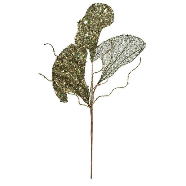20" Green Fiddle Leaf Fig Glitter Spray (3 pack)