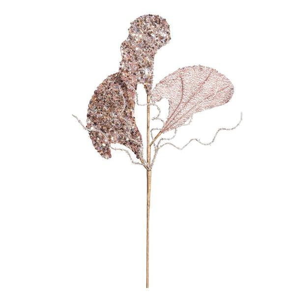 20" Rose Gold Fiddle Leaf Fig Glitter Spray (3 pack)