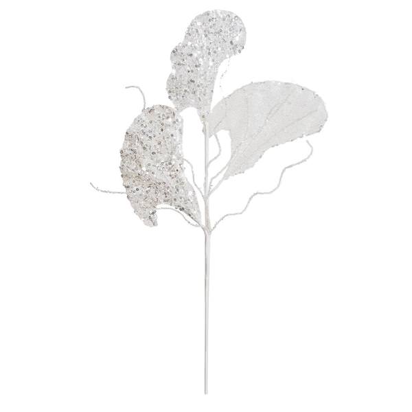 20" White Fiddle Leaf Fig Glitter Spray (3 pack)