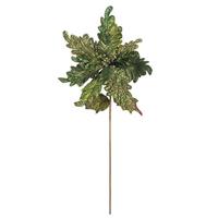 Vickerman 20" Green Poinsettia 14" Flower Pick (3 pack)