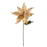 Vickerman 20" Gold Pearl Poinsettia 12" Flower Pick (3 pack)