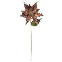 Vickerman 20" Chocolate Poinsettia 12" Flower Pick (3 pack)