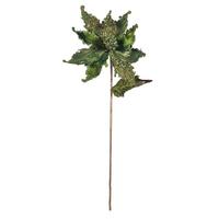 Vickerman 20" Green Poinsettia 12" Flower Pick (3 pack)