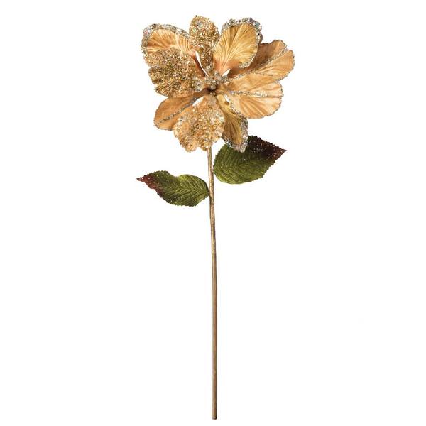 20" Gold Pearl Amaryllis 8" Flower Pick (3 pack)