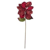 Vickerman 20" Artificial Red Mesh Pearl Amaryllis Flower (3 pack)