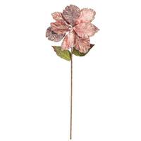 Vickerman 20" Artificial Rose Gold Mesh Pearl Amaryllis Flower (3 pack)