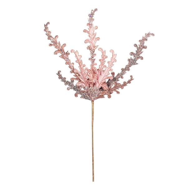 20" Artificial Rose Gold Petal Flower Spray (3 pack)