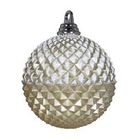 Vickerman 5" Champagne Glitter Candy Durian Ball Ornament (3 pack)