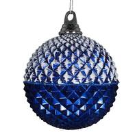 Vickerman 8" Blue Glitter Candy Durian Ball Ornament