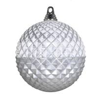 Vickerman 10" Silver Glitter Candy Durian Ball Ornament