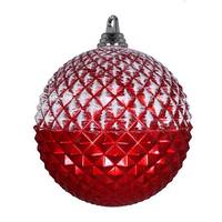 Vickerman 10" Red Glitter Candy Durian Ball Ornament