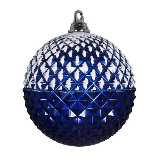 10" Blue Glitter Candy Durian Ball Ornament