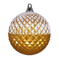 Vickerman 12" Gold Glitter Candy Durian Ball Ornament