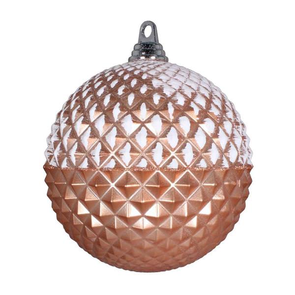 12" Rose Gold Glitter Candy Durian Ball Ornament