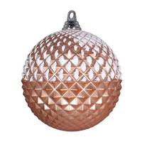 Vickerman 12" Rose Gold Glitter Candy Durian Ball Ornament