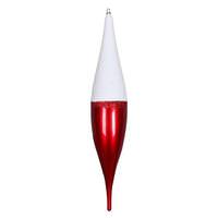 Vickerman 13" Red Candy/White Glitter Drop Ornament (3 pack)