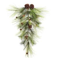 Vickerman 30" Artificial Larkspur Pine Teardrop
