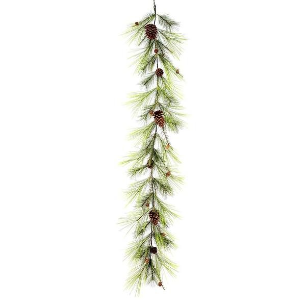 6' x 15" Artificial Larkspur Pine Garland