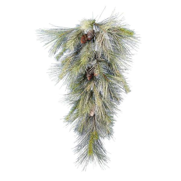 36" Artificial Frosted Myers Pine Teardrop